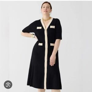 J. Crew Contrast Trim Sweater Dress